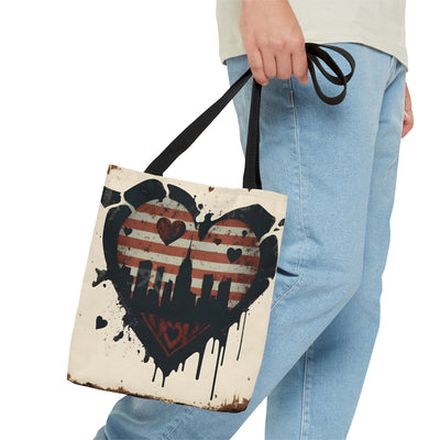 GRUNGE HEART NEW YORK TOTE BAG