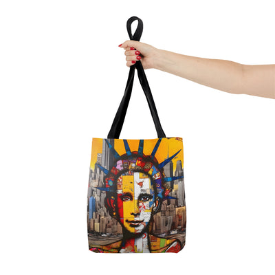 LADY LIBERTY STREET ART TOTE BAG