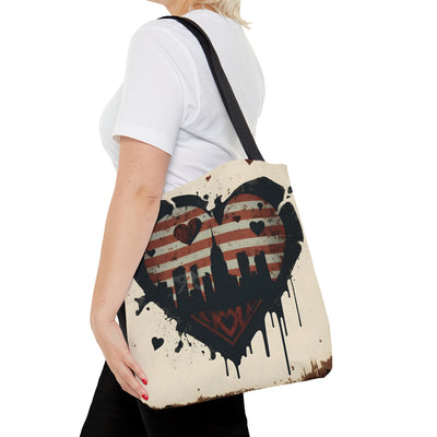 GRUNGE HEART NEW YORK TOTE BAG