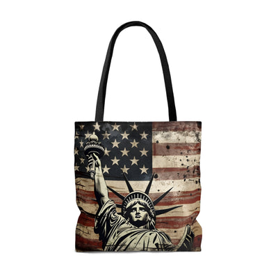 PATRIOTIC LADY LIBERTY TOTE BAG