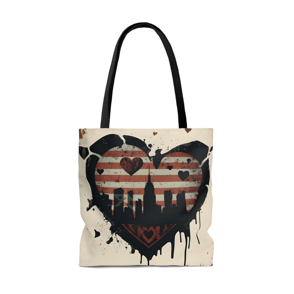 GRUNGE HEART NEW YORK TOTE BAG