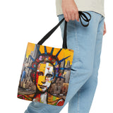 LADY LIBERTY STREET ART TOTE BAG