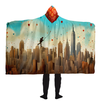 ABOVE NEW YORK HOODED BLANKET