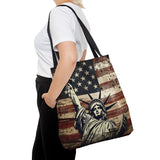 PATRIOTIC LADY LIBERTY TOTE BAG