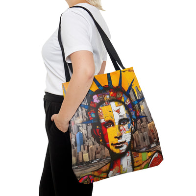 LADY LIBERTY STREET ART TOTE BAG