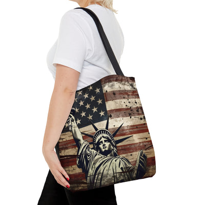 PATRIOTIC LADY LIBERTY TOTE BAG