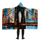 BROOKLYN BRIDGE STREET ART HOODED BLANKET