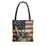 PATRIOTIC LADY LIBERTY TOTE BAG