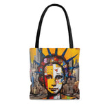 LADY LIBERTY STREET ART TOTE BAG