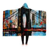 BROOKLYN BRIDGE STREET ART HOODED BLANKET