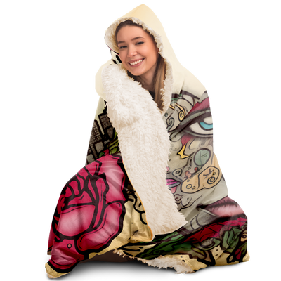 NEW YORK LADY HOODED BLANKET