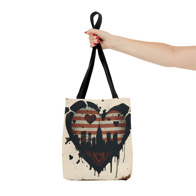 GRUNGE HEART NEW YORK TOTE BAG