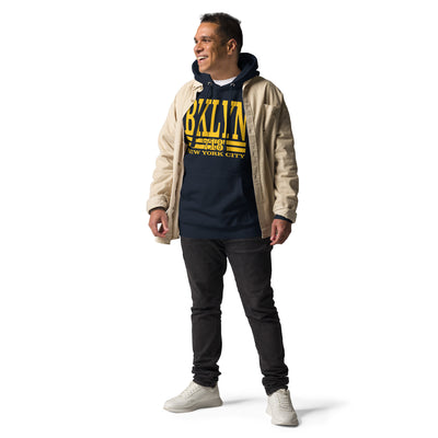 BKLYN 718 NEW YORK CITY NAVY UNISEX HOODIE