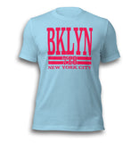 BKLYN 718 NEW YORK CITY OCEAN BLUE UNISEX T-SHIRT