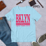 BKLYN 718 NEW YORK CITY OCEAN BLUE UNISEX T-SHIRT