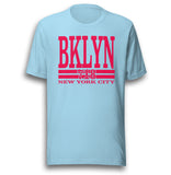 BKLYN 718 NEW YORK CITY OCEAN BLUE UNISEX T-SHIRT