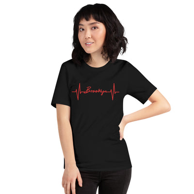 BROOKLYN HEARTBEAT BLACK UNISEX T-SHIRT