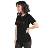 BROOKLYN HEARTBEAT BLACK UNISEX T-SHIRT