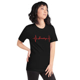 BROOKLYN HEARTBEAT BLACK UNISEX T-SHIRT