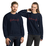 BROOKLYN HEARTBEAT NAVY UNISEX SWEATSHIRT