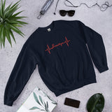 BROOKLYN HEARTBEAT NAVY UNISEX SWEATSHIRT