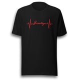 BROOKLYN HEARTBEAT BLACK UNISEX T-SHIRT