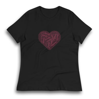 BROOKLYN HEART BLACK WOMEN'S T-SHIRT