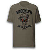 BROOKLYN NEW YORK 718 ARMY GREEN UNISEX T-SHIRT