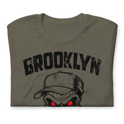 BROOKLYN NEW YORK 718 ARMY GREEN UNISEX T-SHIRT