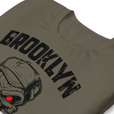 BROOKLYN NEW YORK 718 ARMY GREEN UNISEX T-SHIRT