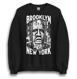 BROOKLYN NEW YORK ART BLACK UNISEX SWEATSHIRT