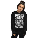 BROOKLYN NEW YORK ART BLACK UNISEX SWEATSHIRT