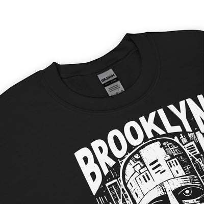 BROOKLYN NEW YORK ART BLACK UNISEX SWEATSHIRT