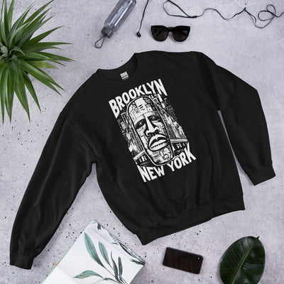 BROOKLYN NEW YORK ART BLACK UNISEX SWEATSHIRT