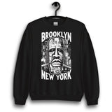 BROOKLYN NEW YORK ART BLACK UNISEX SWEATSHIRT