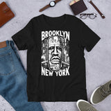 BROOKLYN NEW YORK ART BLACK UNISEX T-SHIRT