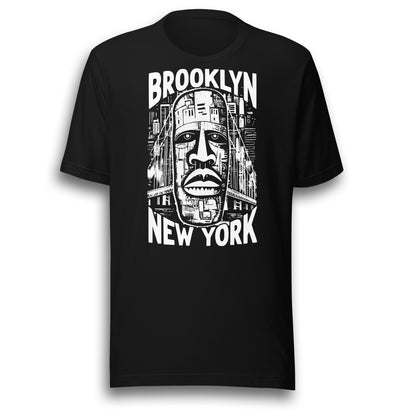 BROOKLYN NEW YORK ART BLACK UNISEX T-SHIRT