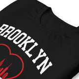 BROOKLYN RED HEART BLACK UNISEX T-SHIRT