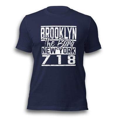 BROOKLYN THE BURG NY NAVY UNISEX T-SHIRT