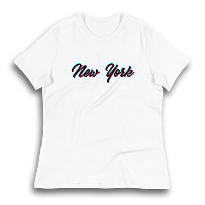 CHROMATIC NEW YORK WHITE WOMEN'S T-SHIRT