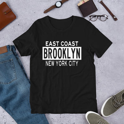 EAST COAST BROOKLYN BLACK UNISEX T-SHIRT