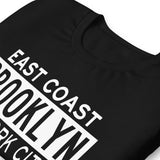 EAST COAST BROOKLYN BLACK UNISEX T-SHIRT