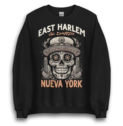 EAST HARLEM EL BARRIO BLACK UNISEX SWEATSHIRT