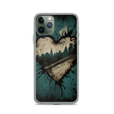 GRUNGE HEART NEW YORK IPHONE CASE