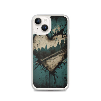 GRUNGE HEART NEW YORK IPHONE CASE