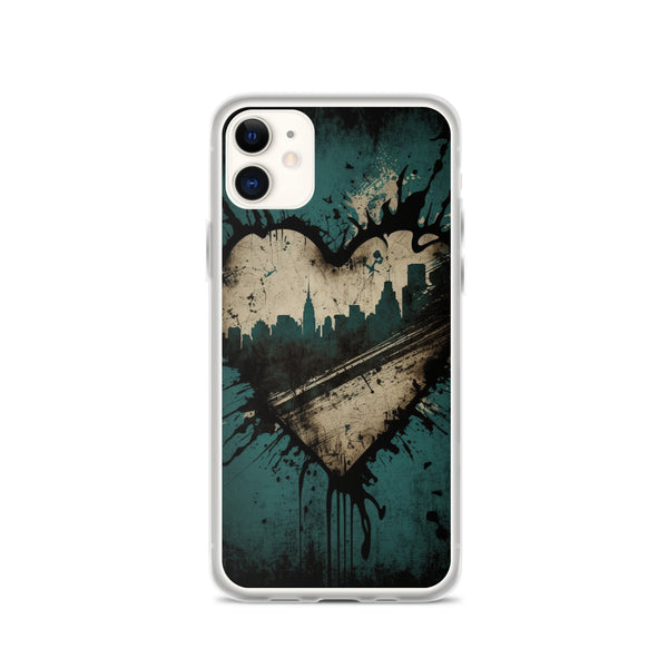 GRUNGE HEART NEW YORK IPHONE CASE