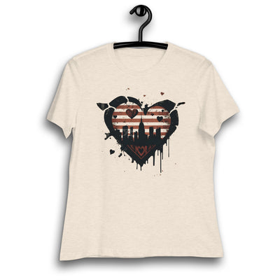 GRUNGE HEART NEW YORK WOMEN'S T-SHIRT