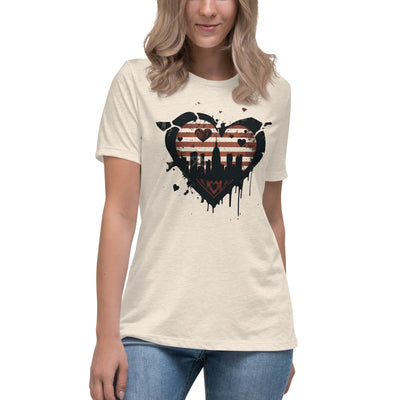 GRUNGE HEART NEW YORK WOMEN'S T-SHIRT