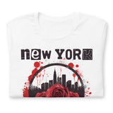 GRUNGE ROSE NEW YORK UNISEX T-SHIRT