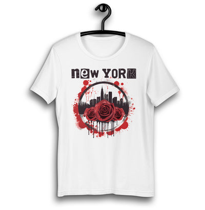 GRUNGE ROSE NEW YORK UNISEX T-SHIRT